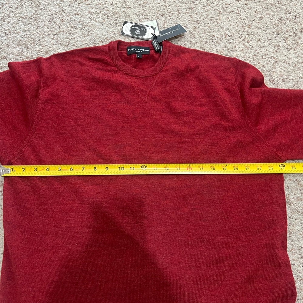 Ponte Vecchio Red 100% Men’s Merino Wool Sweater.‎ Large - Picture 6 of 10